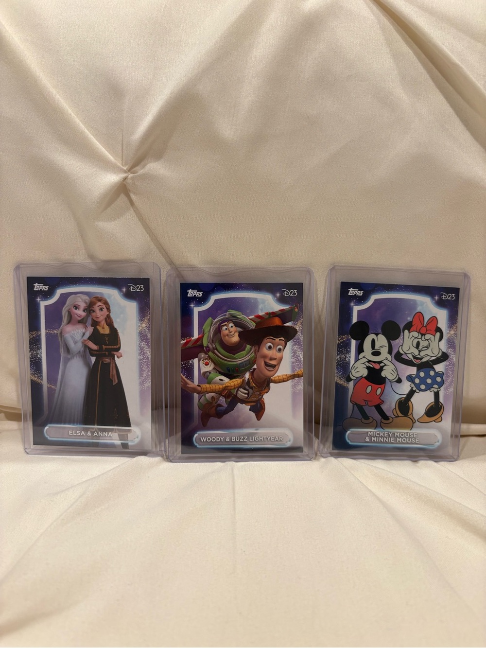 2026 Disney D23 Exclusive Topps Trading Cards Promo Three Card Set in Hardsleeve
